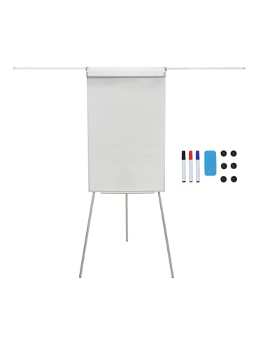 relaxdays Flipchart Whiteboard in Weiß - (B)70 x (H)100 cm