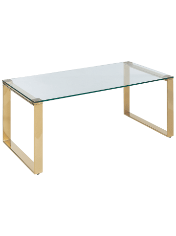 Beliani Couchtisch TILON in Gold/Transparent - (W) 100 x (H) 40 x (L) 50 cm