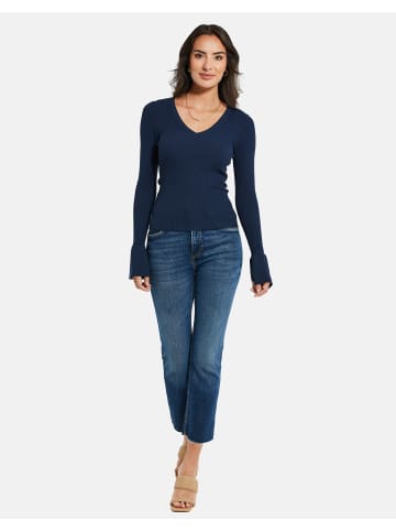 Threadbare Langarmshirt in Navy