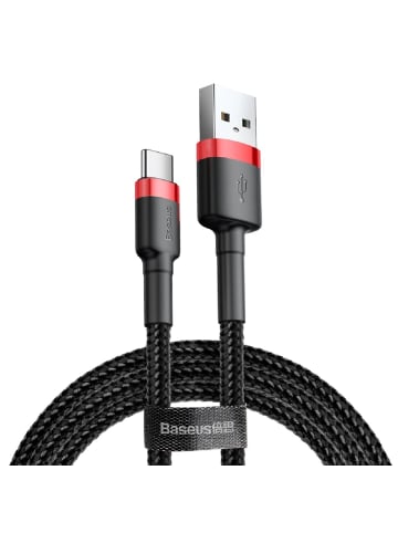 Baseus Baseus USB zu USB-C Kabel 3A – 0,5m Daten- und Ladekabel in Schwarz in Schwarz