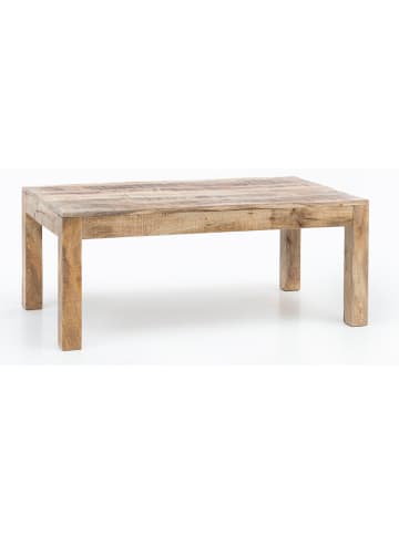 KADIMA DESIGN Couchtisch Mango | 110x60x47cm, Massivholz Natur, Landhaus, Rustikal in Beige
