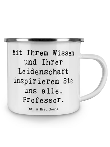 Mr. & Mrs. Panda Emaille Becher Spruch Inspirierender Professor ... in Weiß