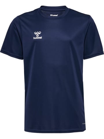 Hummel Kinder Sportshirt "Hmlessential Jersey S/S Kids" in Blau