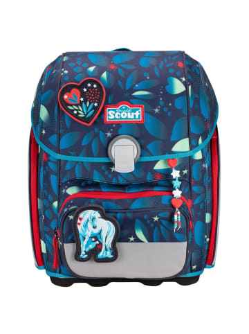 Scout Genius Exklusiv LED - Schulranzen Set 4tlg. (Planets) in White Unicorn