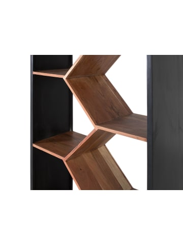 Giner y Colomer Bücherregal aus massivem Mangoholz mit modernem, geometrischem Design in Brown