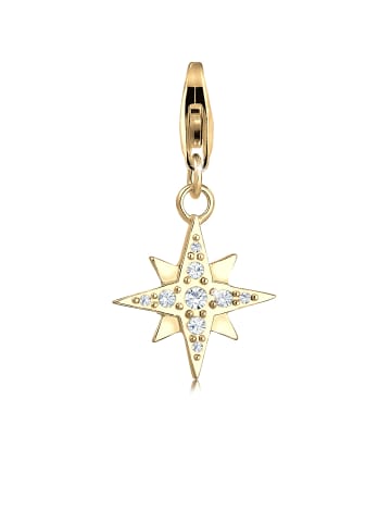 Nenalina Charm 925 Sterling Silber Sterne, Astro in Gold
