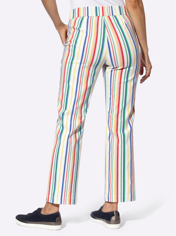 WITT WEIDEN Stretch-Hose in gelb-royalblau-gestreift