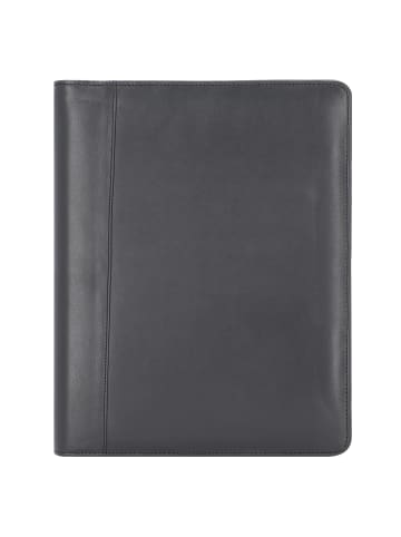 Alassio Monza Schreibmappe Leder 34 cm in schwarz