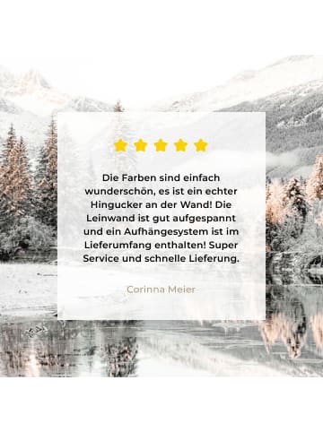 MuchoWow Leinwand bilder Gefrorener Fluss (BxH)