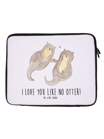 Mr. & Mrs. Panda Notebook Tasche Otter Hände halten mit Spruch in Weiß