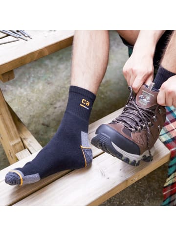 camano Baumwolle Unisex-Work-Kurzsocken 9 Paar in schwarz