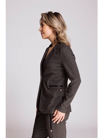 ZHRILL Blazer ZHSALMA LONG HERRINGBONE ANTHRA in ANTHRA