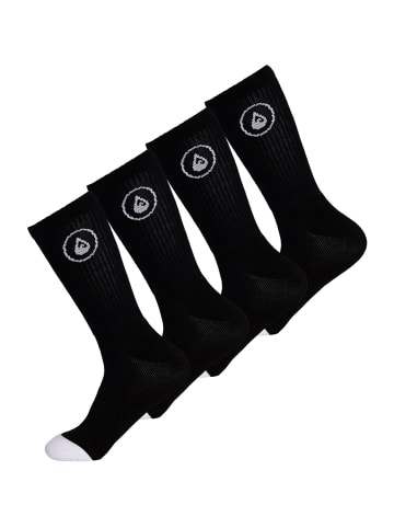 Wave Hawaii  Basicsocken Cotton Crew in Schwarz