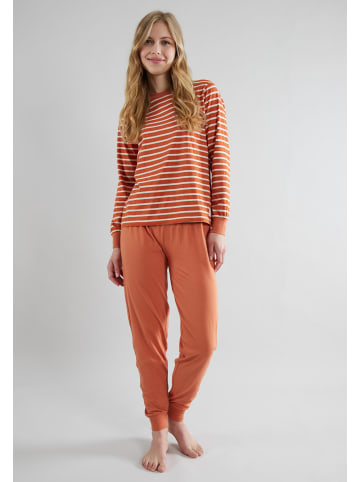 Tom Tailor Pyjama Breda in rot-mittel-Ringel