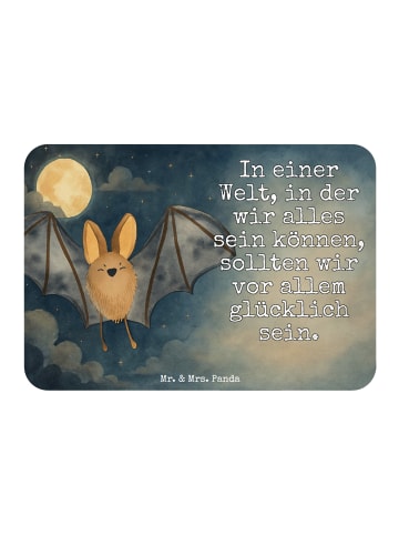 Mr. & Mrs. Panda Magnet Fledermaus Flügel Design mit Spruch in Weiß