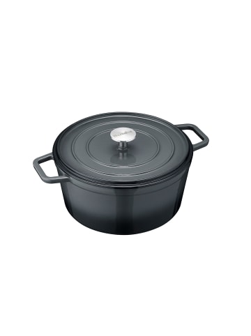 Berndes Bräter/Kochtopf rund, Gusseisen- b.iron in schwarz/grau