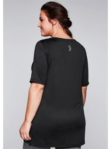 sheego Longshirt in schwarz