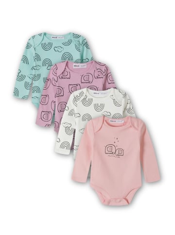 Minoti 4er-Set: Langarmbody 21babypack11 in mauve