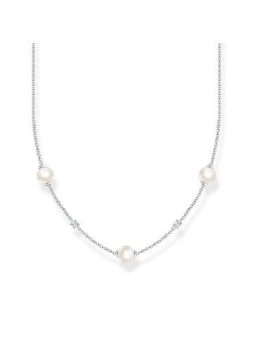Thomas Sabo Kette Perlen Mit Steinen in silber, weiß