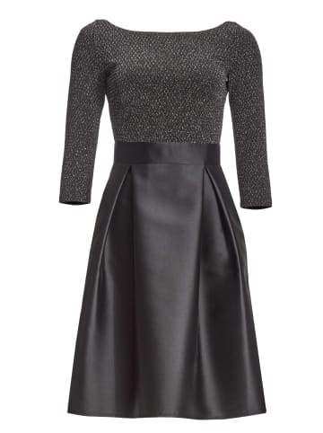 SWING Cocktailkleid in schwarz silber - 0001