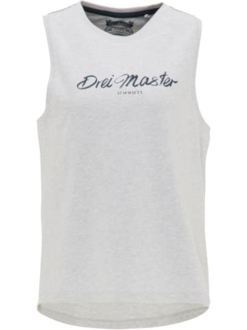 DreiMaster Damen Top in Hellgrau Melange