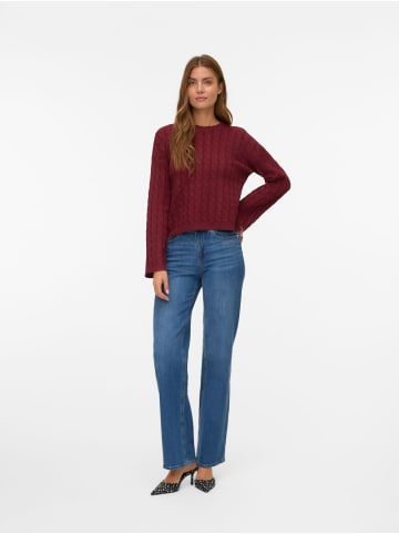 Vero Moda Strickpullover in Zinfandel