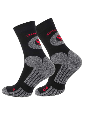 Stark Soul® Trekking Outdoor Socken 2 Paar, Unisex in Schwarz