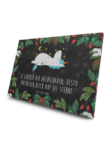 Mr. & Mrs. Panda Adventskalender Einhorn Sternenhimmel mit Spruch in Kreidetafel