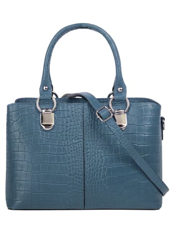 Cluty Umhängetasche echt Leder in blau