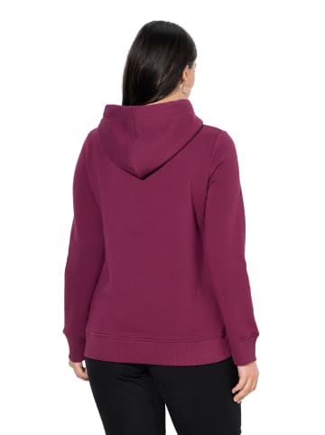 Ulla Popken Sweatshirt in dunkle beere