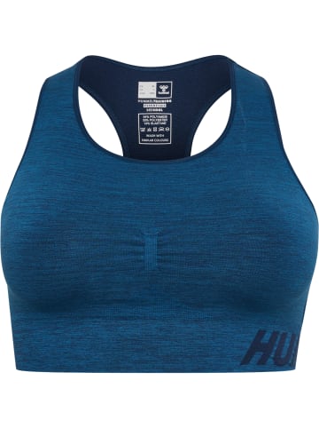 Hummel Hummel Bh Hmlte Training Damen Atmungsaktiv Feuchtigkeitsabsorbierenden Nahtlosen in INSIGNIA BLUE MELANGE