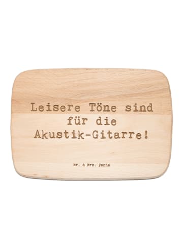 Mr. & Mrs. Panda Schneidebrett Spruch Akustik-Gitarre Magie mit ... in Transparent