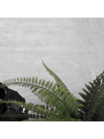 KADIMA DESIGN Teppich Kurzflor waschbar Unifarben Wohnzimmer in Silber