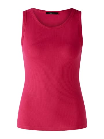 Oui Top FILIZ elastische Viskoserippe in pink