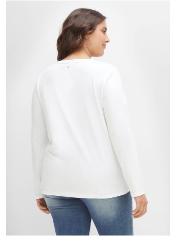 sheego Langarmshirt in weiß