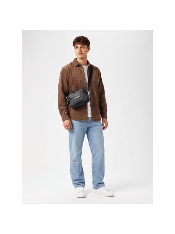 Lacoste Ossian Umhängetasche Leder 19 cm noir
