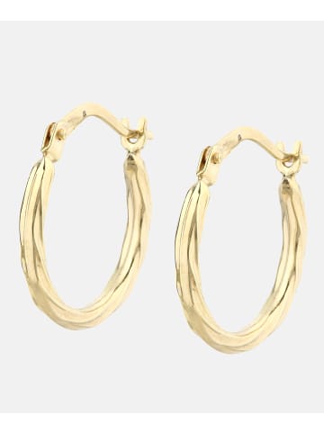 Vanlere Creolen aus 375 Gelbgold gedreht