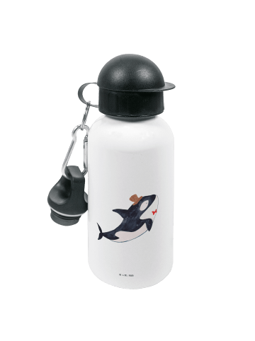 Mr. & Mrs. Panda Kindertrinkflasche Orca Zylinder ohne Spruch in Weiß