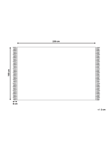 Beliani Kelim NIAVAN in Beige/Schwarz - (W) 160 x (L) 230 cm