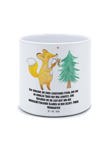 Mr. & Mrs. Panda Pflanzgefäß Fuchs  Weihnachtsbaum mit Spruch in Weiß