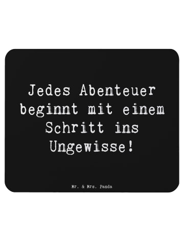 Mr. & Mrs. Panda Mauspad Spruch Ungewissheit akzeptieren mit Spruch in Schwarz