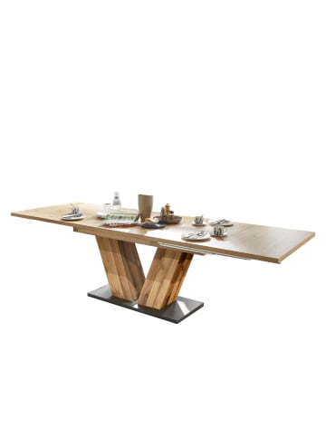 58 aufm Kessel ESSTISCH ausziehbar Elena 160x90x76 Plankeneiche/Asteiche