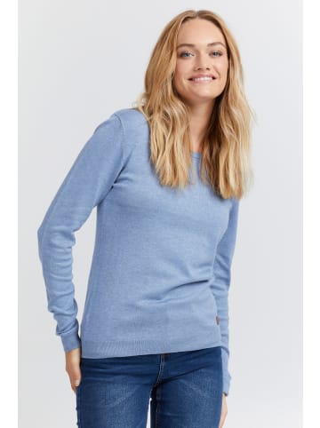 Oxmo Strickpullover OXEdda 21300565-ME gemütlicher Basic Feinstrickpullover in Grau