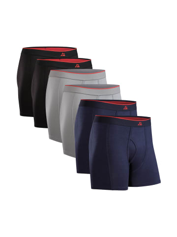 DANISH ENDURANCE Boxershorts Bamboo Trunks w/ fly in black_red_grey_navy