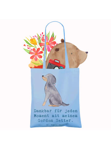 Mr. & Mrs. Panda Tragetasche Gordon Setter Moment mit Spruch in Sky Blue