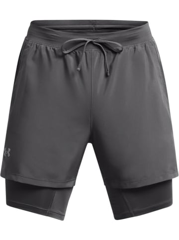 Under Armour Short "Ua Launch 5'' 2-In-1 Shorts" in Grau