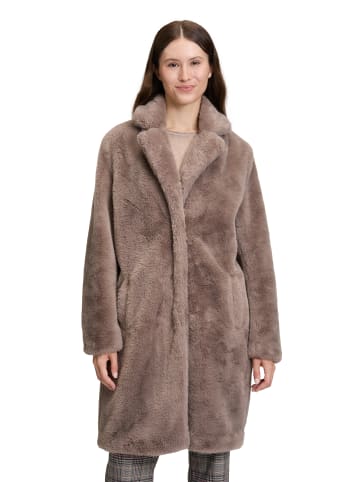 CARTOON Kunstfell-Jacke mit Reverskragen in Hellbraun