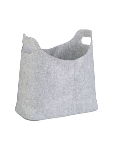 relaxdays 2x Filztaschen in Grau - (B)40 x (H)39,5 x (T)23 cm