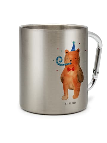 Mr. & Mrs. Panda Thermobecher Bär Geburtstag ohne Spruch in Silber