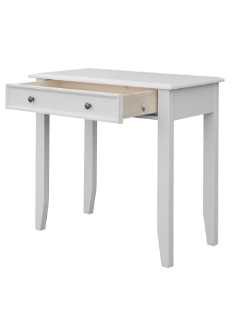 Feldmann-Wohnen Schminktisch Belluno Elegante Kiefer weiß (RAL9010) lackiert 93 / 44 / 84cm